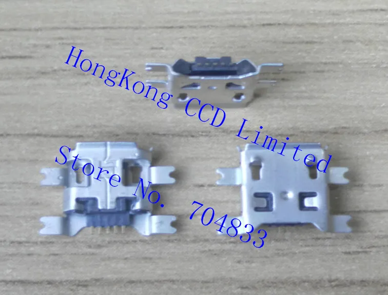 

500 шт./лот 1,27 4 SMD Micro USB 5P гнездо SMD для телефона