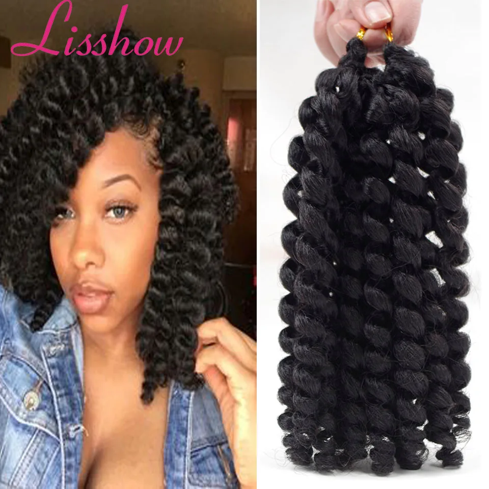 Gros Jumpy Baguette Curl Nouveau 8 pouce Twist Cheveux Janet Crochet Tresses Jamaïcain Rebond Havana Mambo Twist Tressage Extens.