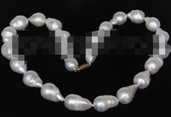 

bjc 0002413 luster 18" baroque white Reborn keshi pearl necklace (C0309)