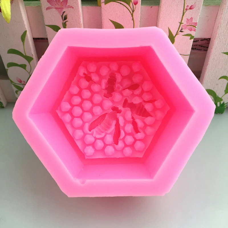 

Honeycomb-Shape Silicone Fondant Liquid State Cake Mold Candle Soap Mould DIY 1X