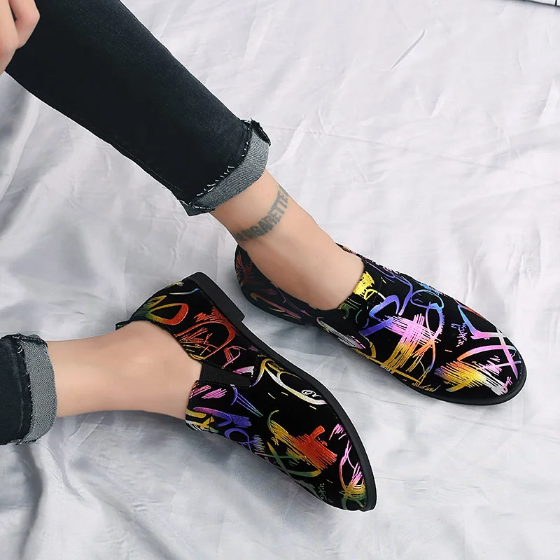 fashion mixed colors leather men shoes luxury brand unique evening male footwear painted designer dress man oxford shoes for men (24)