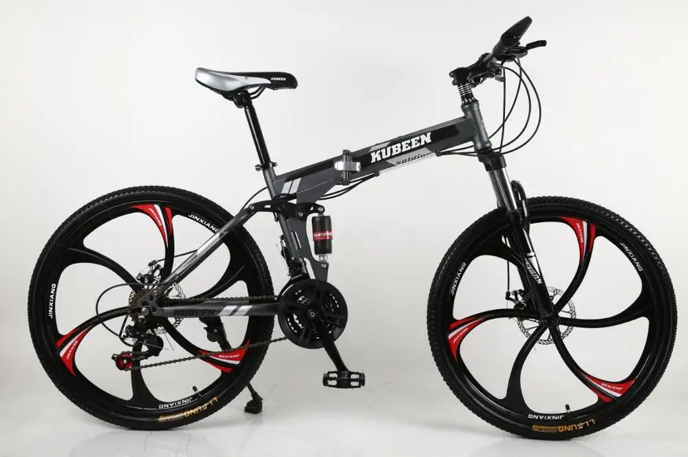 KUBEEN горный велосипед 26 дюймовый стальной 21 скорость велосипеды двойной дисковые тормоза с переменной скоростью дорожные велосипеды гоночный велосипед BMX велосипед 4,2 - Цвет: GRAY 6