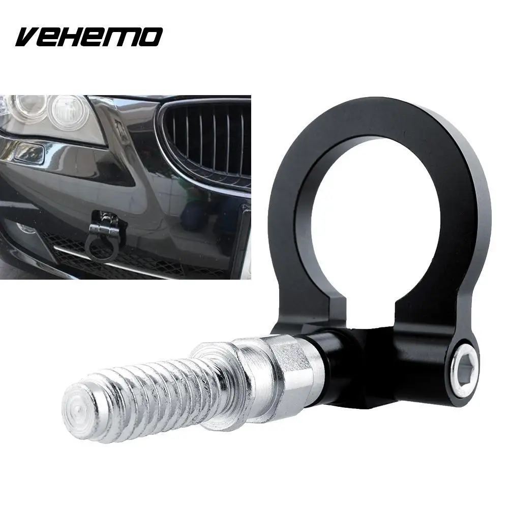 Vehemo جديد أسود سباق برغي في الجبهة الخلفية اليورو نوع سحب هوك الألومنيوم ل bmw x5 x6 mini cooper المتانة