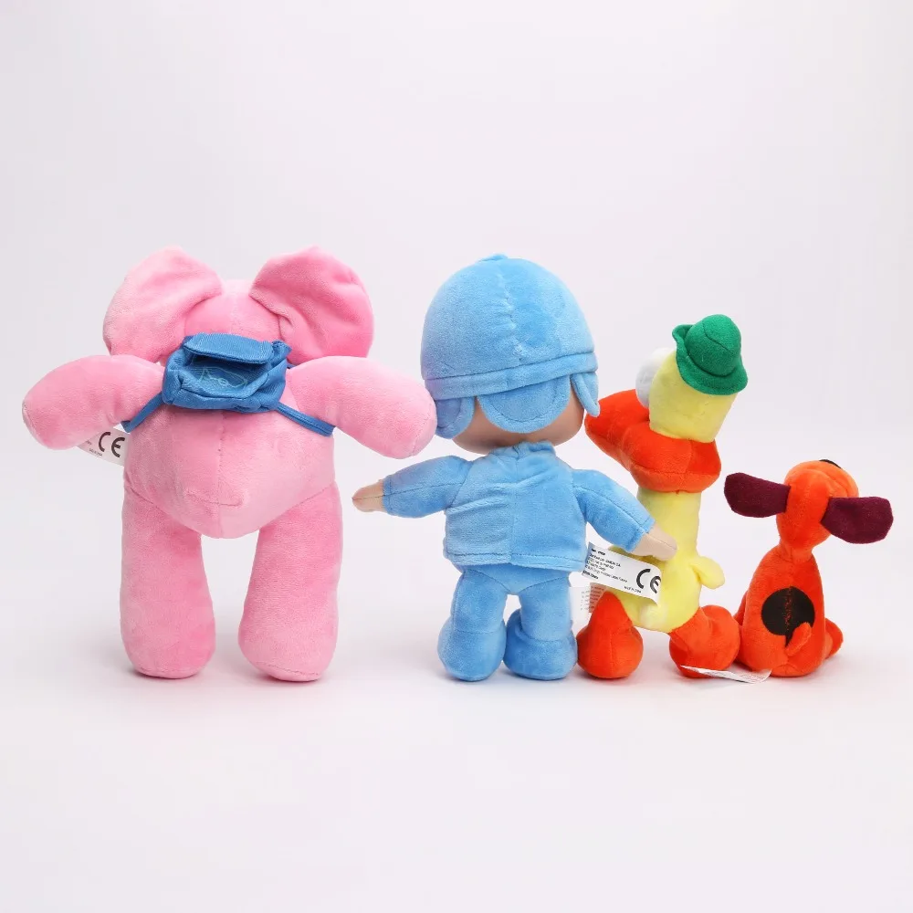 4 шт./лот детская Brinquedos подарок Pocoyo Элли и Pato и POCOYO& Loula, мягкие плюшевые игрушки, хороший подарок для детей