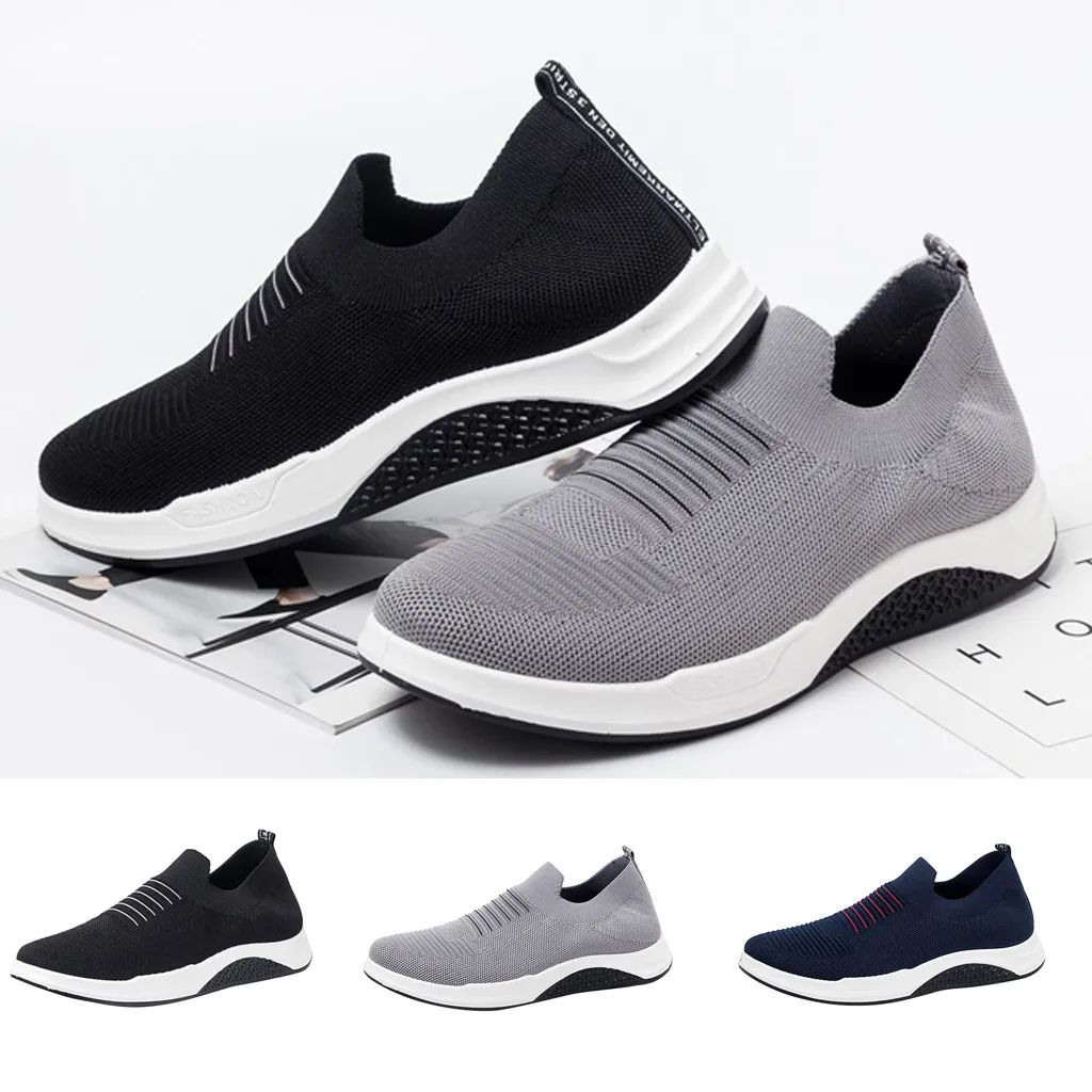 YOUYEDIAN tennis shoes Men Men's Solid Sports Casual Breathable Sneakers Solid table tennis shoes#G45