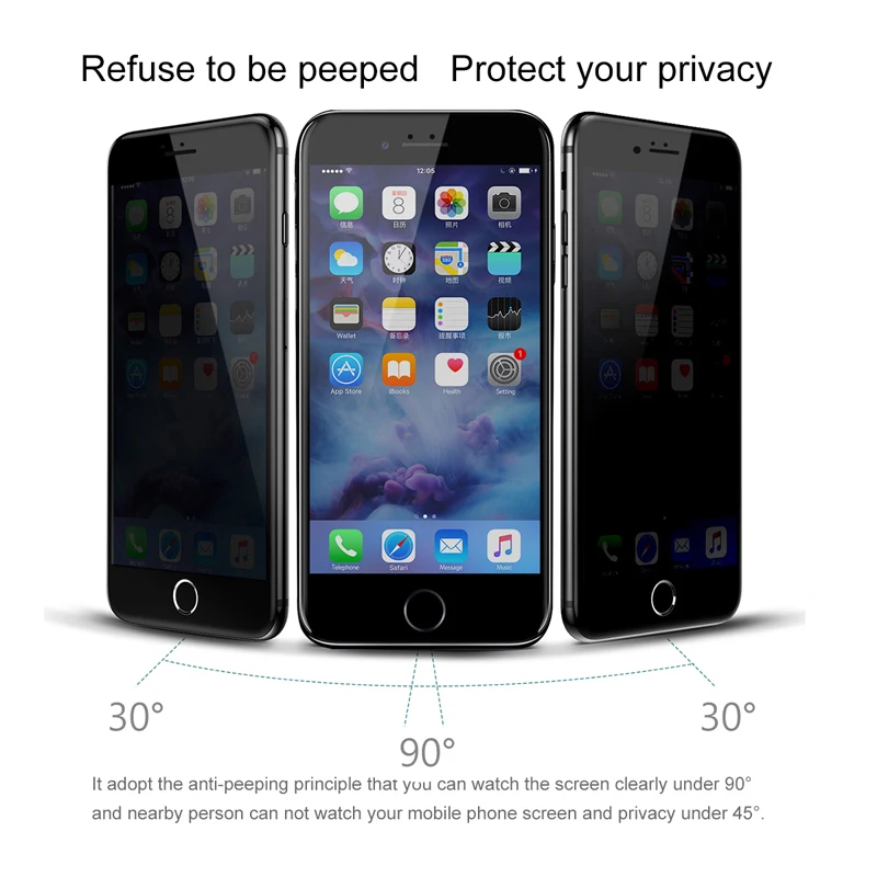 Защитное стекло закаленное 0 3 мм для iPhone 12 X XS XR 11 Pro 8 7 6S Plus|Защитные стёкла и