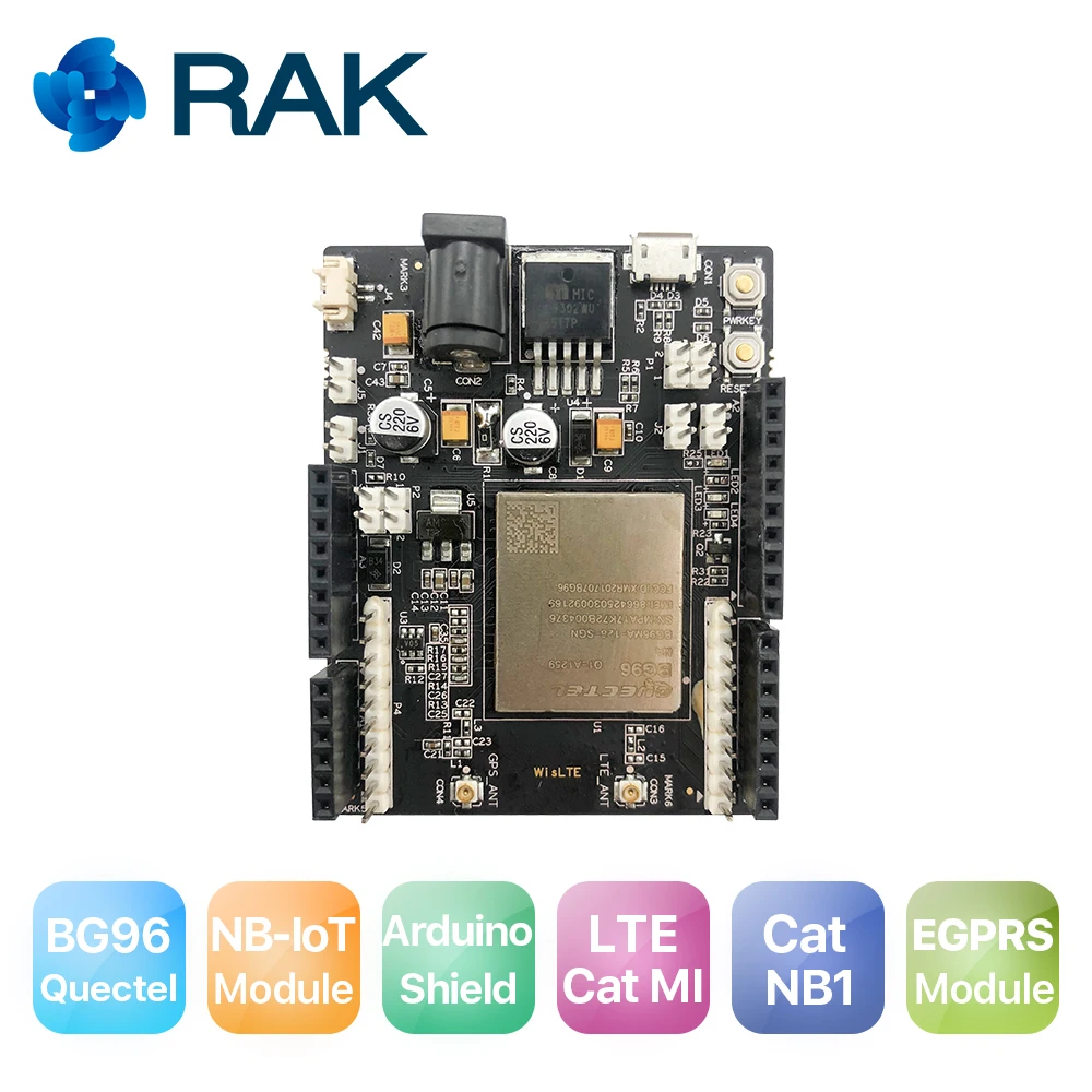 

WisLTE Quectel BG96 LTE Arduino Friendly Development Board Arduino Shield Compatible Support LTE Cat GPRS Module With SIM Slot