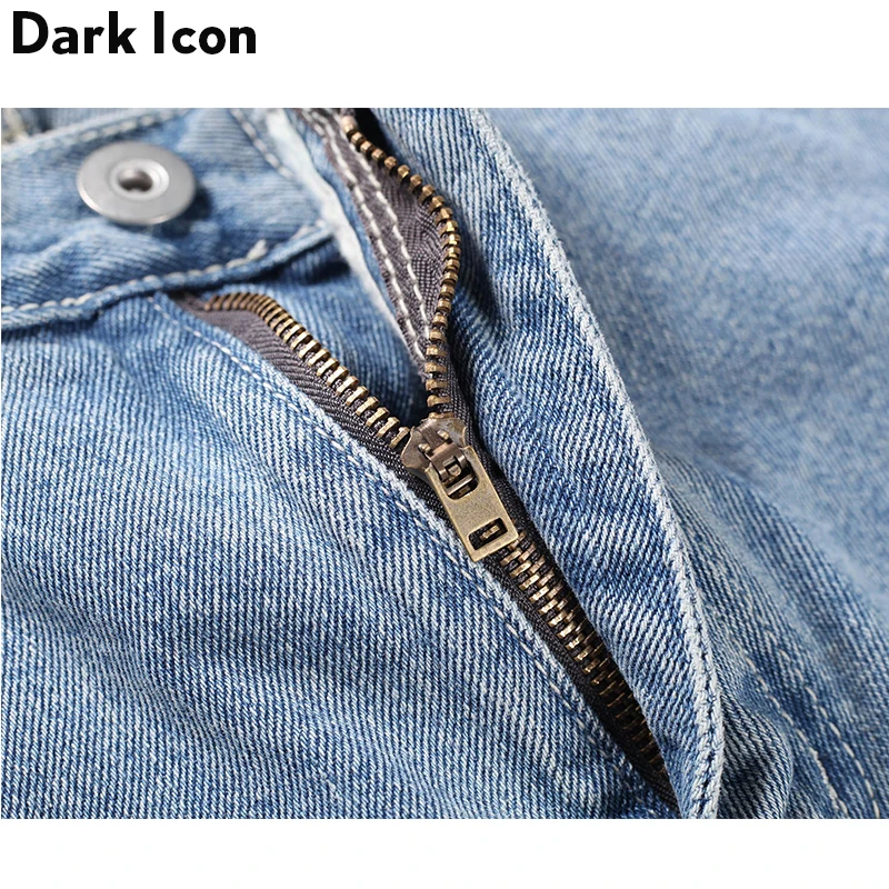 Мужские джинсовые шорты Dark Icon свободные винтажные с открытой кромкой лето