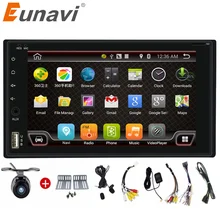Eunavi Quad Core 2 Din Pure Android 6.0 Car Radio GPS Navigation Stereo video WiFi Bluetooth 3G Touch Screen Back Camera Car PC