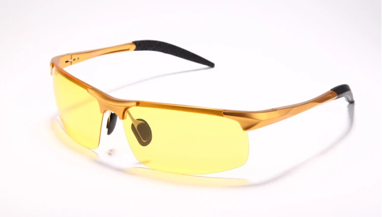 Алюминиево-магниевые поляризованные очки ночного видения защитные очки для занятий спортом на улице рыбалки вождения солнцезащитные очки - Цвет линз: gold