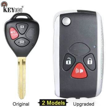 Keyforkess per Toyota 4Runner Fortuner Hilux Vigo Scion tC originale/modificato Flip Remote Key Shell Case Fob 3 pulsanti TOY43