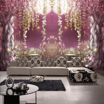 

Personalized Custom Wallpaper Modern Fantasy Wall Mural Flowers And Trees Photo Wallpaper Living Room Sofa Backdrop Wall Papers