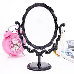 Макияж зеркало Рабочий стол вращающийся маленький размер подставка для роз компактное зеркало черная бабочка #57700