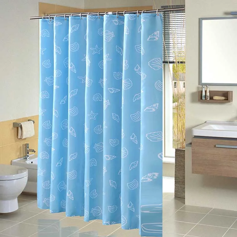 Mediterranean Polyester Shower Curtain Thickening Waterproof Bath