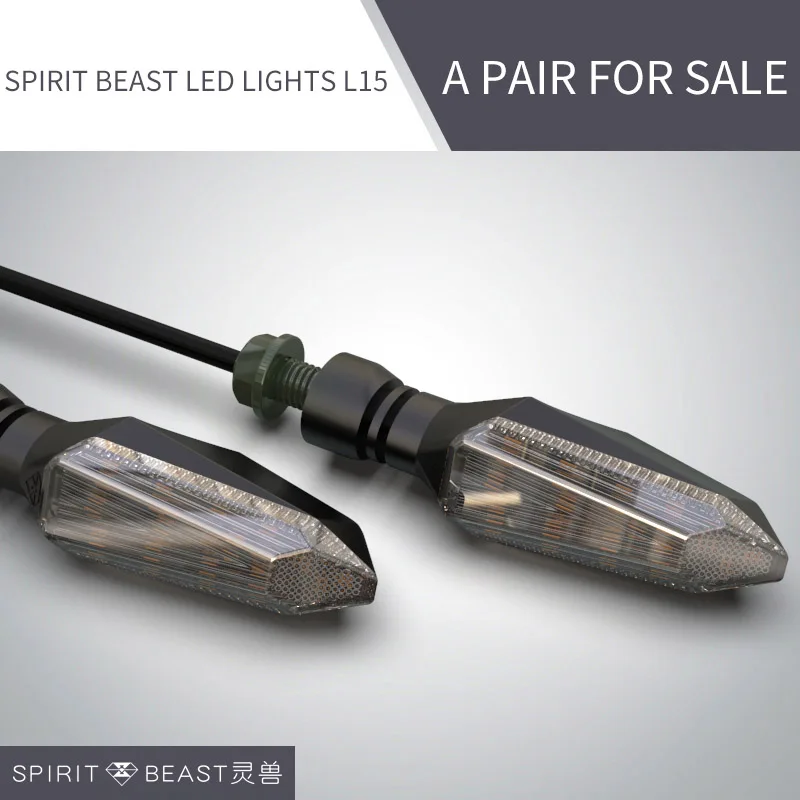 Spirit beast светодиодный поворотник Выделите мотоциклетные фары 12V указателя поворота фитинги сборки мотоцикл - Цвет: L15