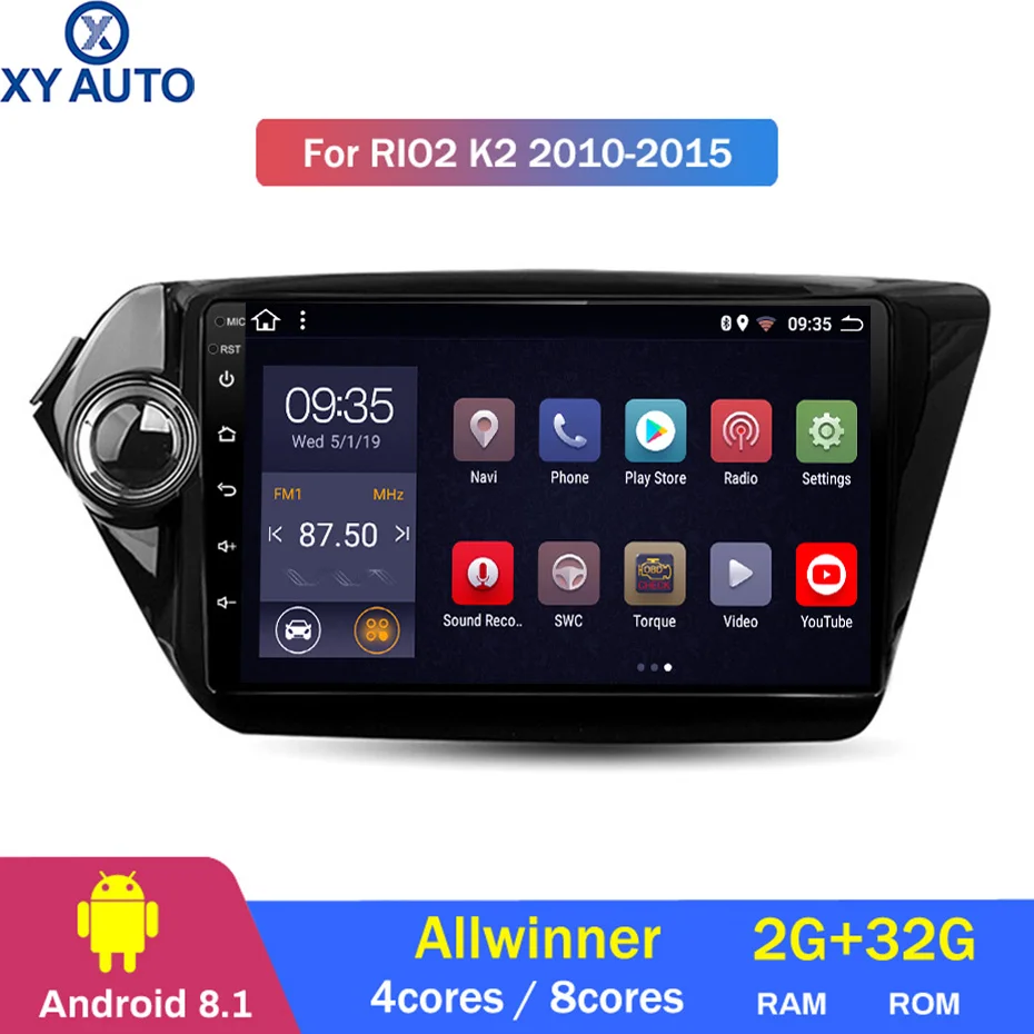 Sale 9 inch 2.5D IPS HD multi-touch screen Android8.1 2G RAM 32G ROM NAVI for KIA K2/RIO2 2010-2015 with Bluetooth USB WIFI SWC 0 Sale 9 inch 2.5D IPS HD multi-touch screen Android8.1 2G RAM 32G ROM NAVI for KIA K2/RIO2 2010-2015 with Bluetooth USB WIFI SWC 0
