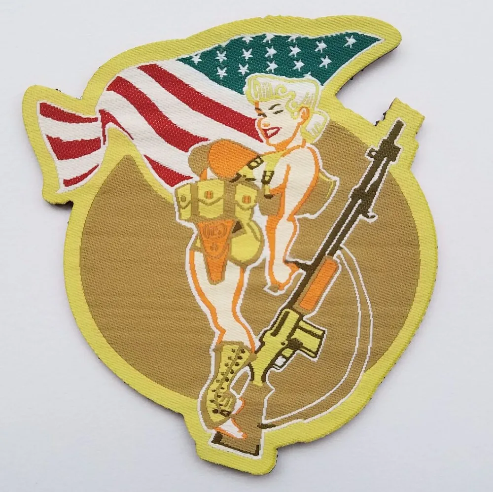 

BAR-Girl BAR Girl Babe Morale patch NAVY SEALS SAILOR SCUBA TACTICAL COLOR HOOK LOOP PATCH BADGE For Backpack jacket HAT