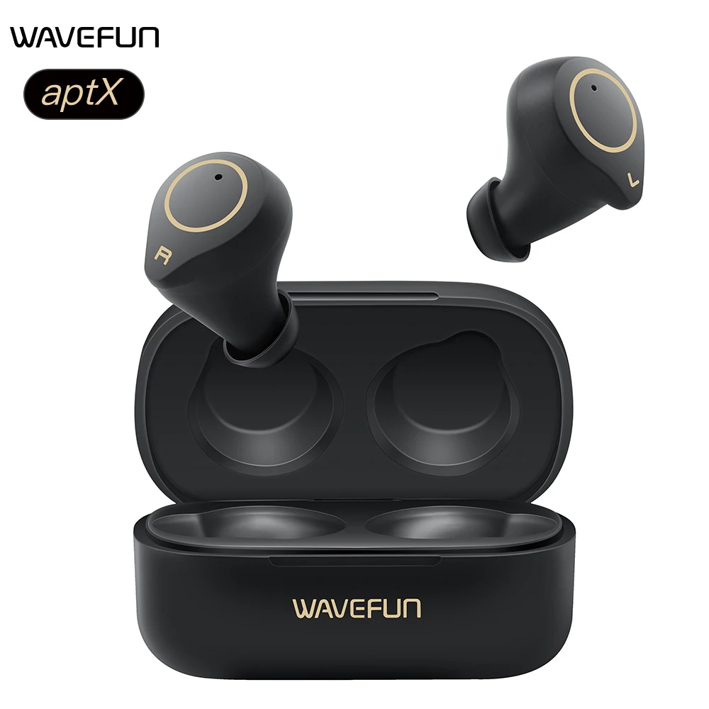 Wavefun Bluetooth наушники aptX HiFi IPX7 беспроводные с сенсорным управлением гарнитура TWS BT5.0