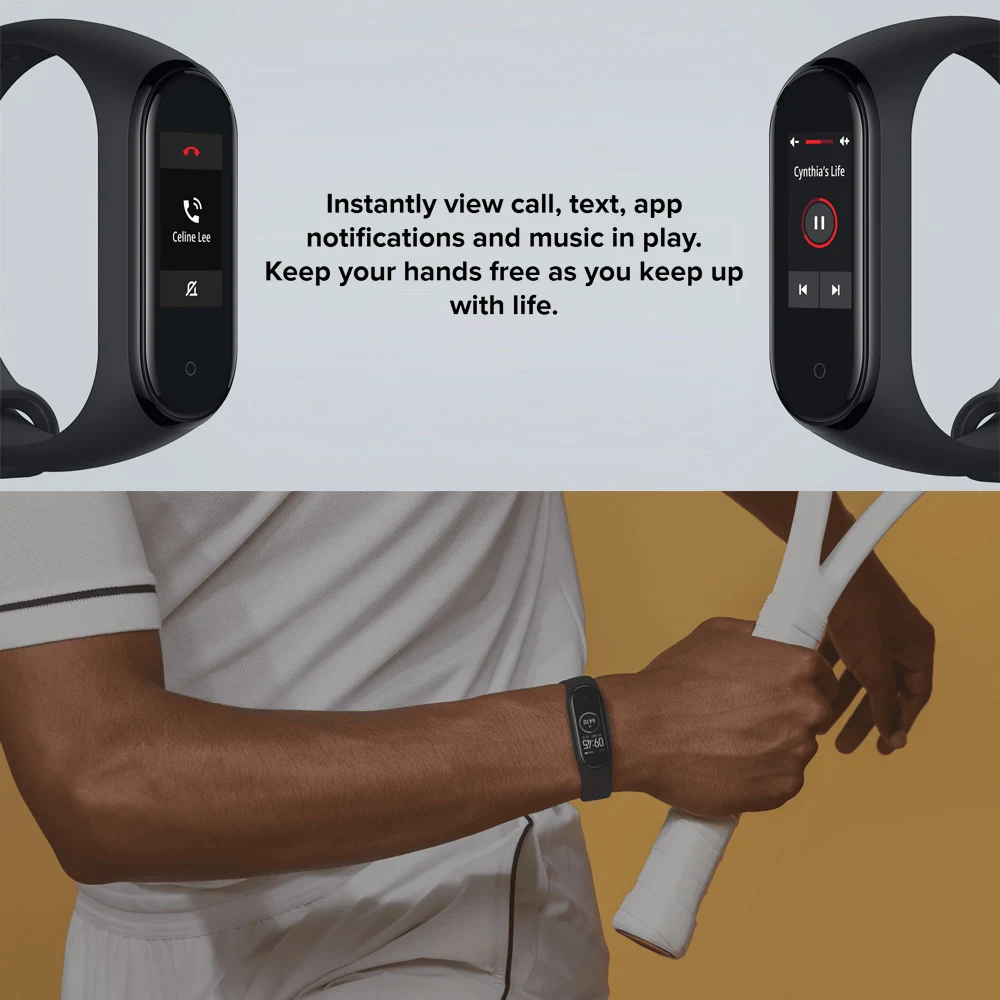 Xiaomi mi смарт-браслет 4 цветной сенсорный экран музыкальный пульсометр mi Band 4 стандарт и NFC две версии