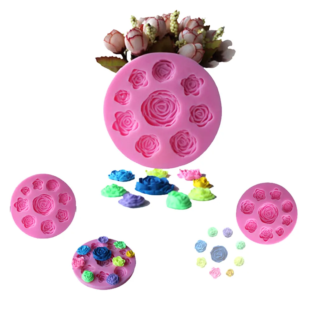 

3D Rose Fondant Silicone Cake Molds Cake Decorating Tools Wedding Chocolate Sugar Mould Handmade Molds Baking Tools Patisserie
