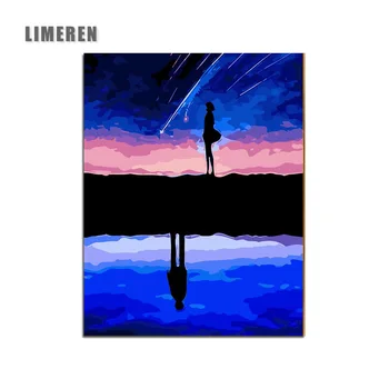 

Diy Oil Painting Your Name Digital Painting Japan Style Cartoon Movie Poster Canvas Digital Painting By Numbers For Unique Gift