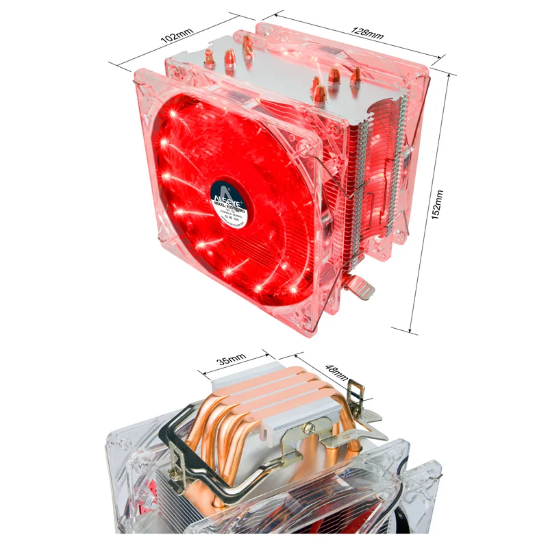 ALSEYE EDDY 120 Процессор охладитель 4 тепловые трубки 4pin мм вентилятор для LGA 775/115x/
