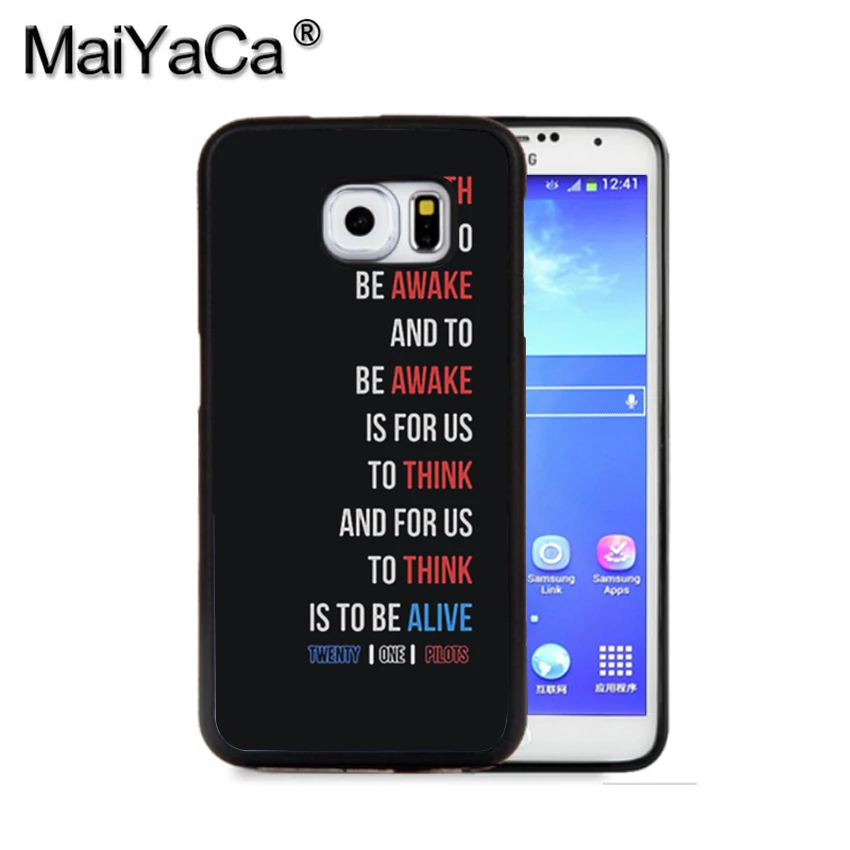 MaiYaCa Twenty One Pilots автомобиля радио лирика Телефон чехол для samsung S9 S8 плюс S7 S6 Edge Plus