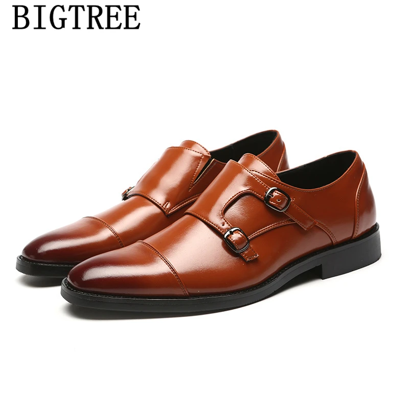 

Double Monk Strap Shoes Men Formal Italian Brand Business Shoes Coiffeur Mens Office Shoes Leather Big Size Erkek Ayakkabi Bona