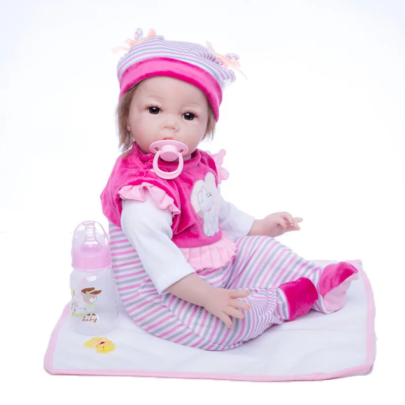 Принцесса Анна 22 дюймов 55 см прекрасная кукла Возрожденный силикон reborn baby куклы
