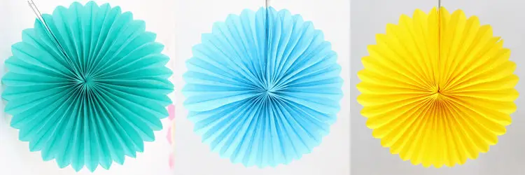 10 см " веера из папиросной бумаги Pinwheels Висячие бумажные цветы DIY ремесла для детского душа Свадебная вечеринка День рождения фестиваль украшения