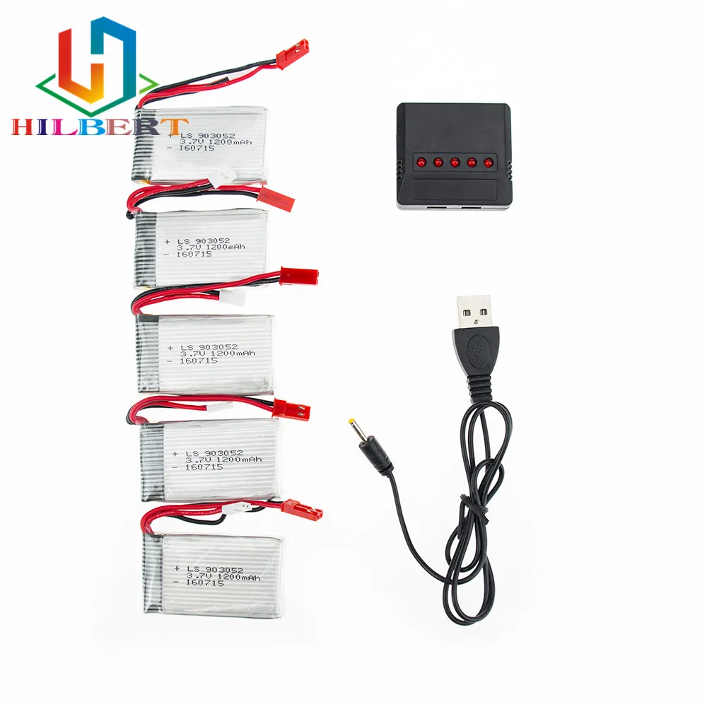 Литий-полимерный аккумулятор Xpower 5 шт. 3 7 в 1200 мАч 1 зарядное устройство USB для Syma X5SW