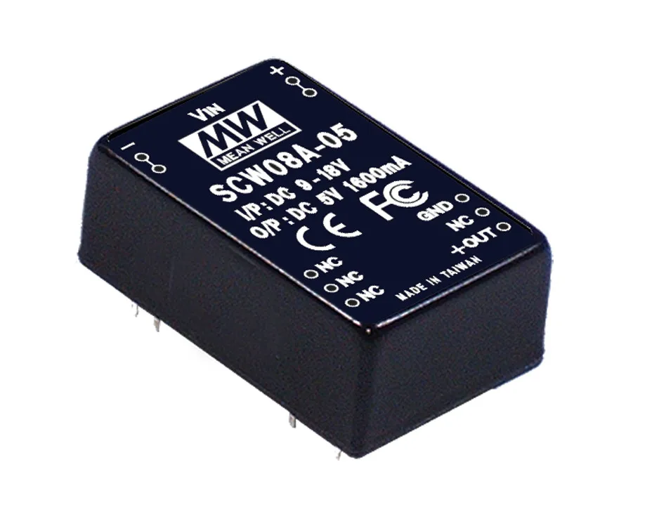 

[PowerNex] MEAN WELL original SCW08A-12 12V 670mA meanwell SCW08 12V 8W DC-DC Regulated Single Output Converter