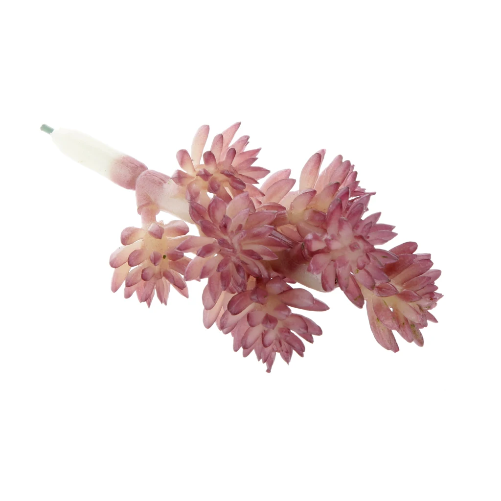 Artificial Succulent Sedum Hispanicu Foliage Plastic Plant Decor Autumn