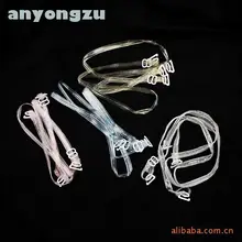 200 шт./партия, 1 см, случайный цвет, два ярких цвета, голубой, розовый цвет, модный невидимый бюстгальтер, лямки, женская одежда, имитирует аксессуары