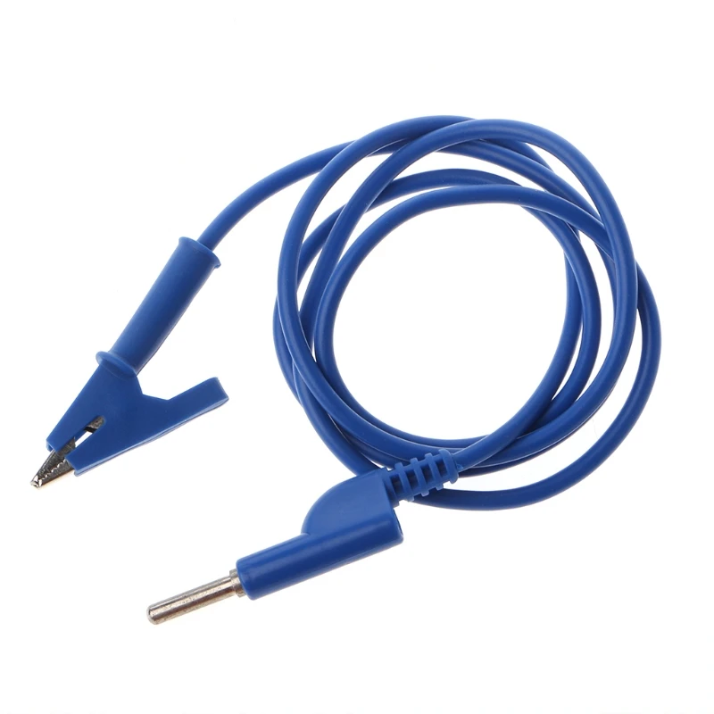 

1Pc 4mm Silicone Banana Plug To Crocodile Alligator Clip Test Probe Lead Wire W715