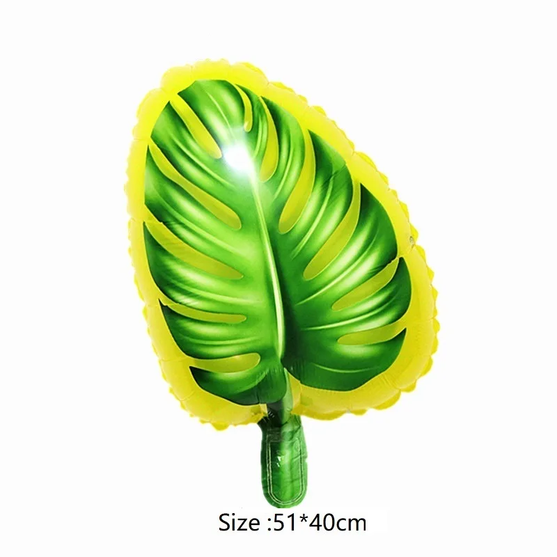 Воздушный шар из фольги в виде динозавра на тему зоопарка, декоративные листья различных форм и цветов, вечерние надувные воздушные шары для детей anim - Цвет: 7