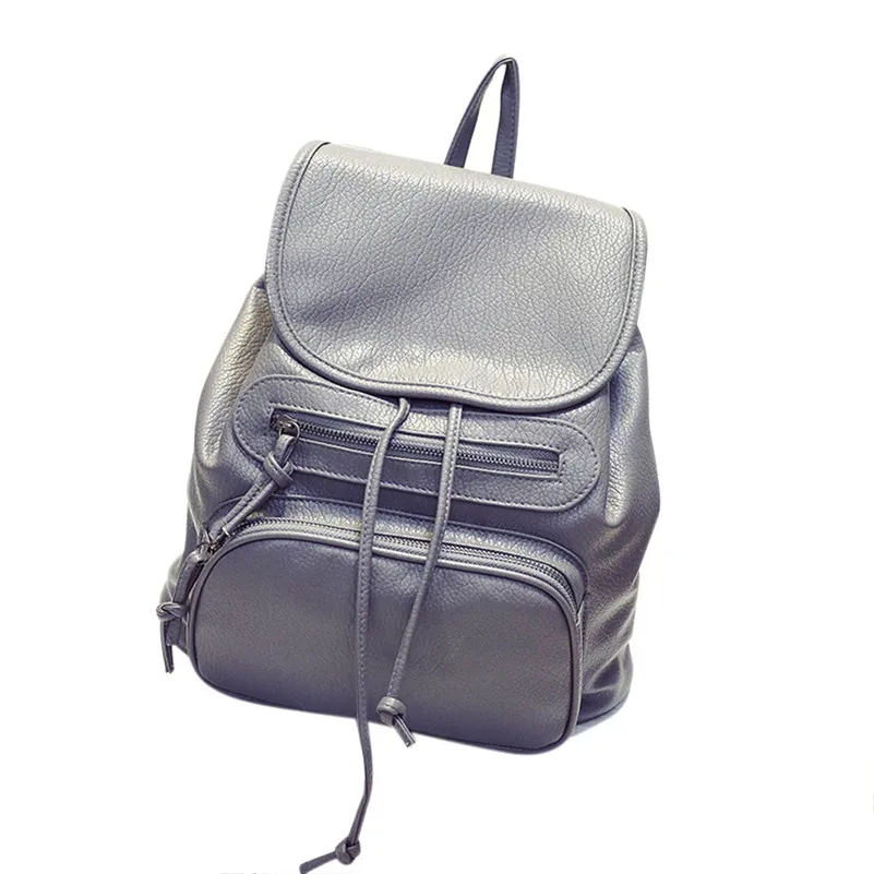 Backpack Bags For Women Daily New Solid Soft Leather Backpacks Schoolbag Casual Boys Girls Shoulder Bag