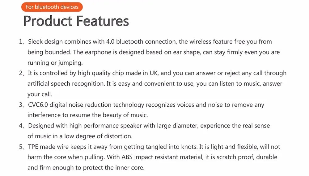 BASEUE SOUND MOTION ACTION SERIES BLUETOOTH EAR HEADPHONES 22