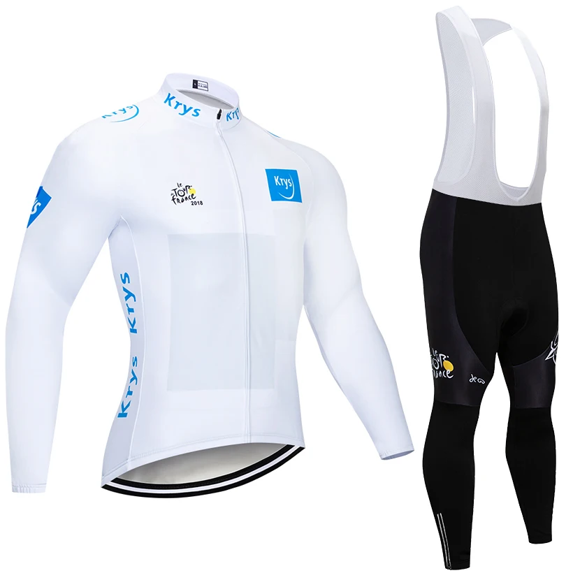 

2019 DE FRANCE TEAM CYCLING JERSEY Bibs pants set Ropa Ciclismo mens winter thermal fleece pro Bike jacket Maillot wear