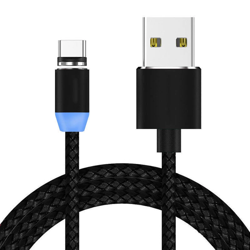 LED USB مغناطيسي صغير كبل شحن سريع كابل شحن الروبوت نوع-C الهواتف الذكية أقراص ل سامسونج هواوي Xiaomi