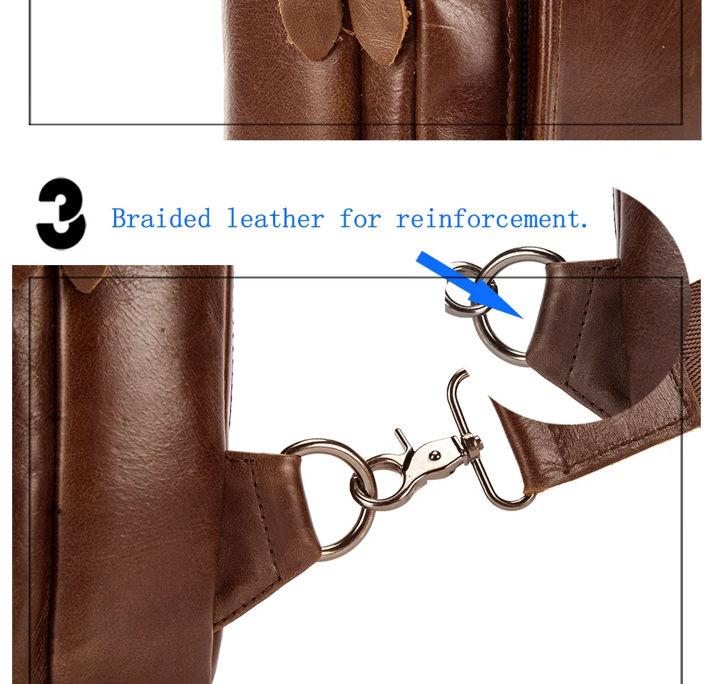 Genuíno dos homens Homens Saco Crossbody Pacote