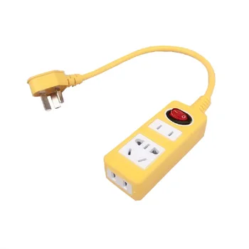 

AU Plug Socket High quality One in three Power Adapter Socket 10A 220V 9 holes With Switch Extension Socket Length 40cm