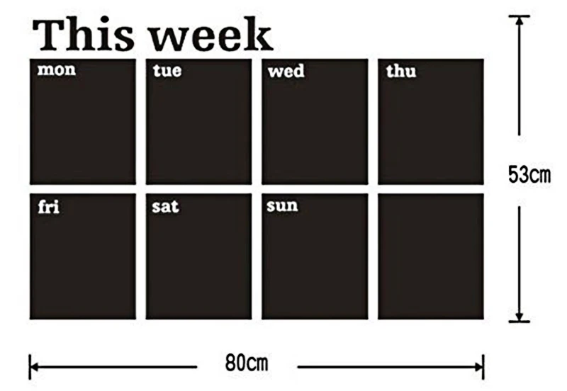 Съемный Еженедельный планировщик календарь доска для рисования детей доска меловая для детской комнаты стена