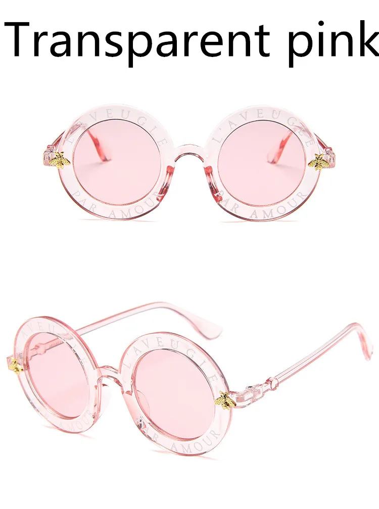 ASUOP 2018 New Retro Round Lady Sunglasses English Letter Bees Men Luxury Brand Cat Eye Glasses UV400 Color Travel Travel Goggle (3)