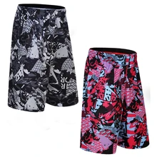 Баскетбольные шорты большого размера с карманами, быстросохнущие дышащие баскетбольные шорты для тренировок, мужские свободные спортивные шорты для бега