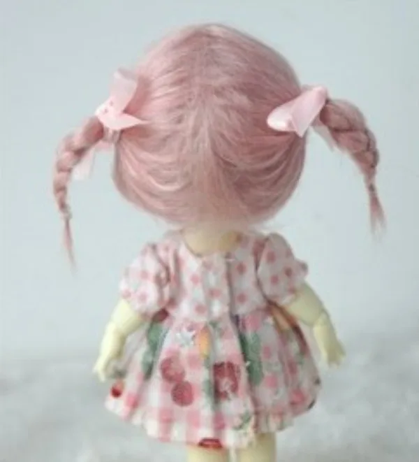 BJD accessories bjd wig pink color mohair material-lati yellow