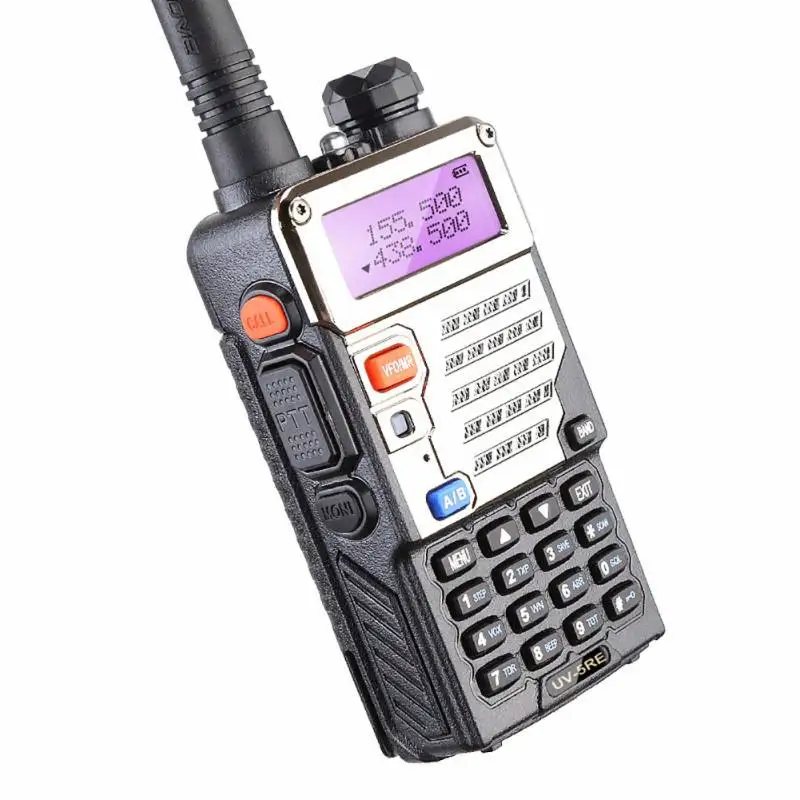 UV-5RE плюс портативный двухстороннее радио станции двухканальные рации 5 Вт УКВ двухдиапазонный Communicator портативный трансивер с наушник