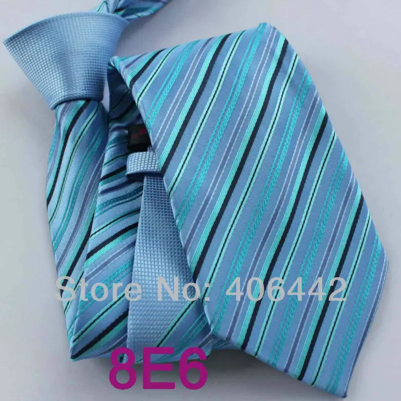 Coachella Мужские галстуки синий Узел контрастный синий/бирюзовый в полоску нормальный тканый галстук в деловом стиле для платья рубашки Свадебные