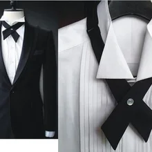 Новинка, галстук-бабочка для смокинга, уникальный поперечный галстук-бабочка, галстук-бабочка для мужчин и женщин, ведущий MC, для выступлений, 6 цветов, LD8005