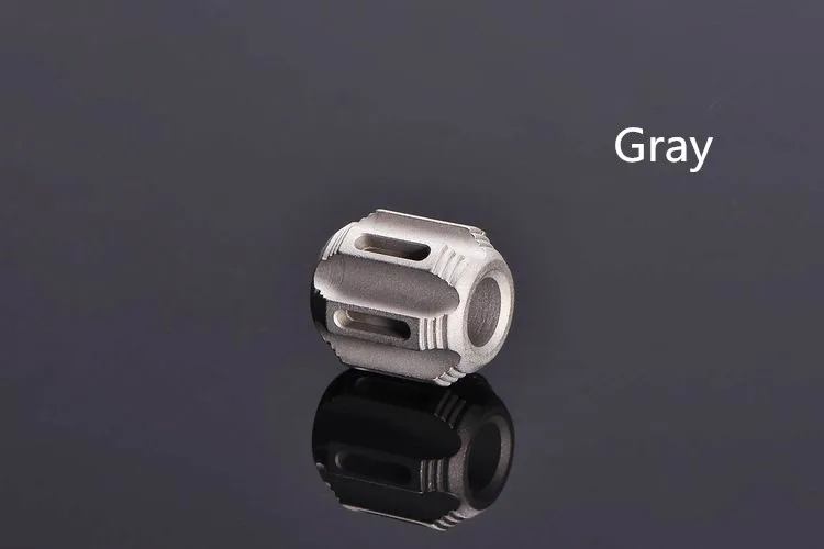 Gray with Tritium 1 шт. титановый нож из титанового сплава бусины подвеска со шнурком Paracord аксессуары тросы с 6 Тритий газовая трубка самосветящиеся EDC карманные инструменты - Цвет: Gray with Tritium